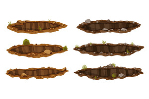 Holes ground set. Works digging of, an Object Illustration by the8monkey