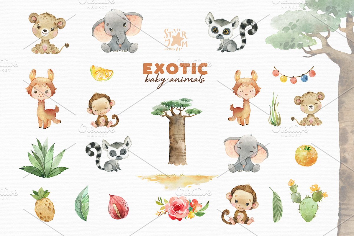 Exotic Baby Animals, an Animal Illustration by StarJam (Photo 4 of 7)