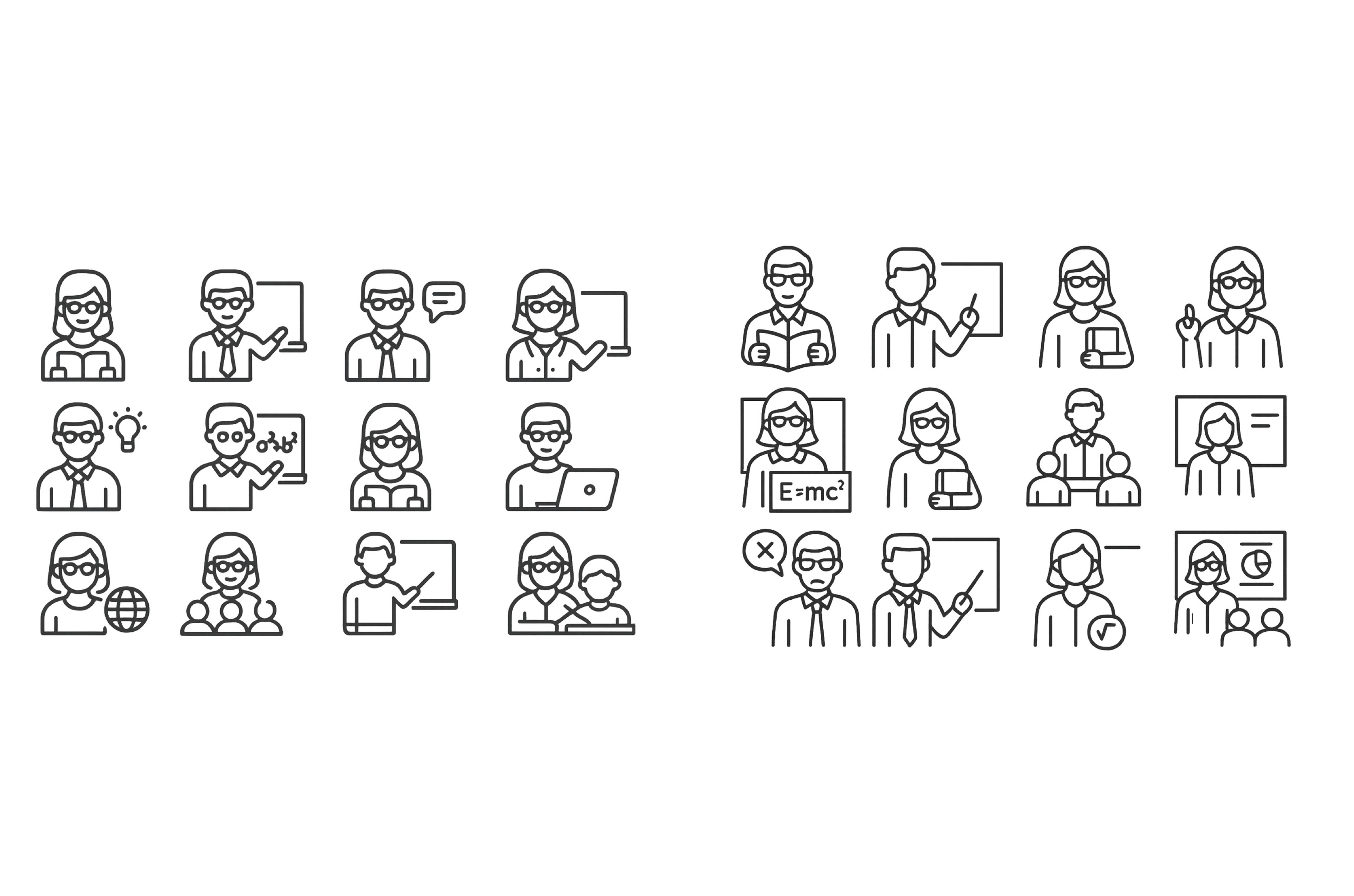 Various education and teaching icons, an Education Illustration by ZinetroN