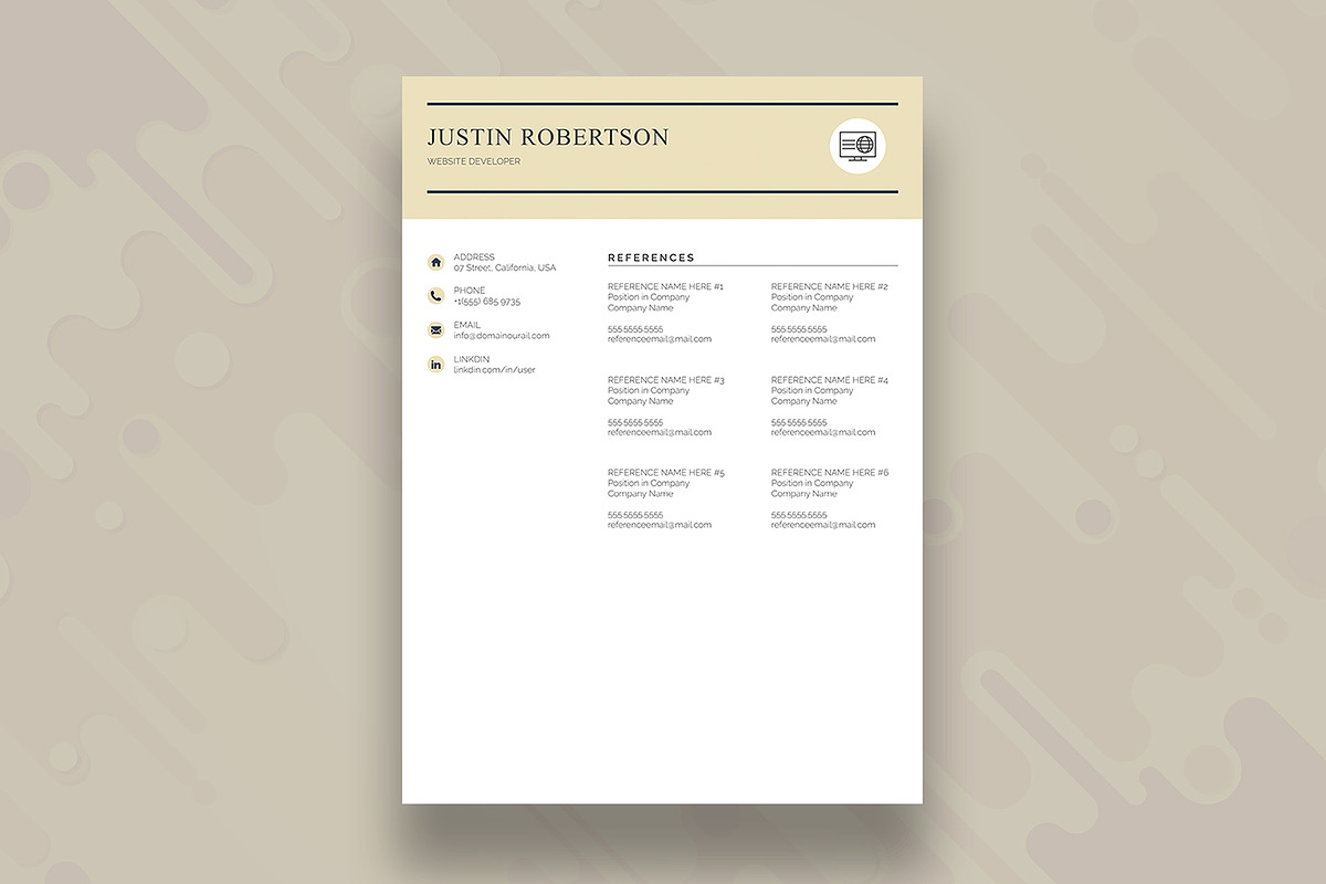 Resume Template, a Resume Template by DesignDevisers (Photo 4 of 10)