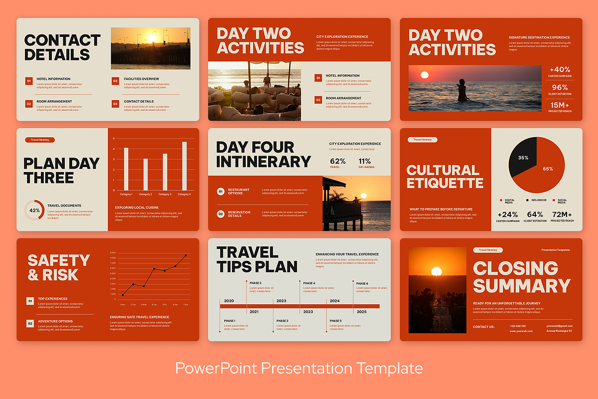 Orange Cream Travel Intererary, a Presentation Template by Sixtemp (Photo 3 of 3)