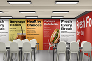 School Cafetaria Wall Mockup, an Advertising Mockup by Bartama Graphic (Thumbnail 3 of 5)