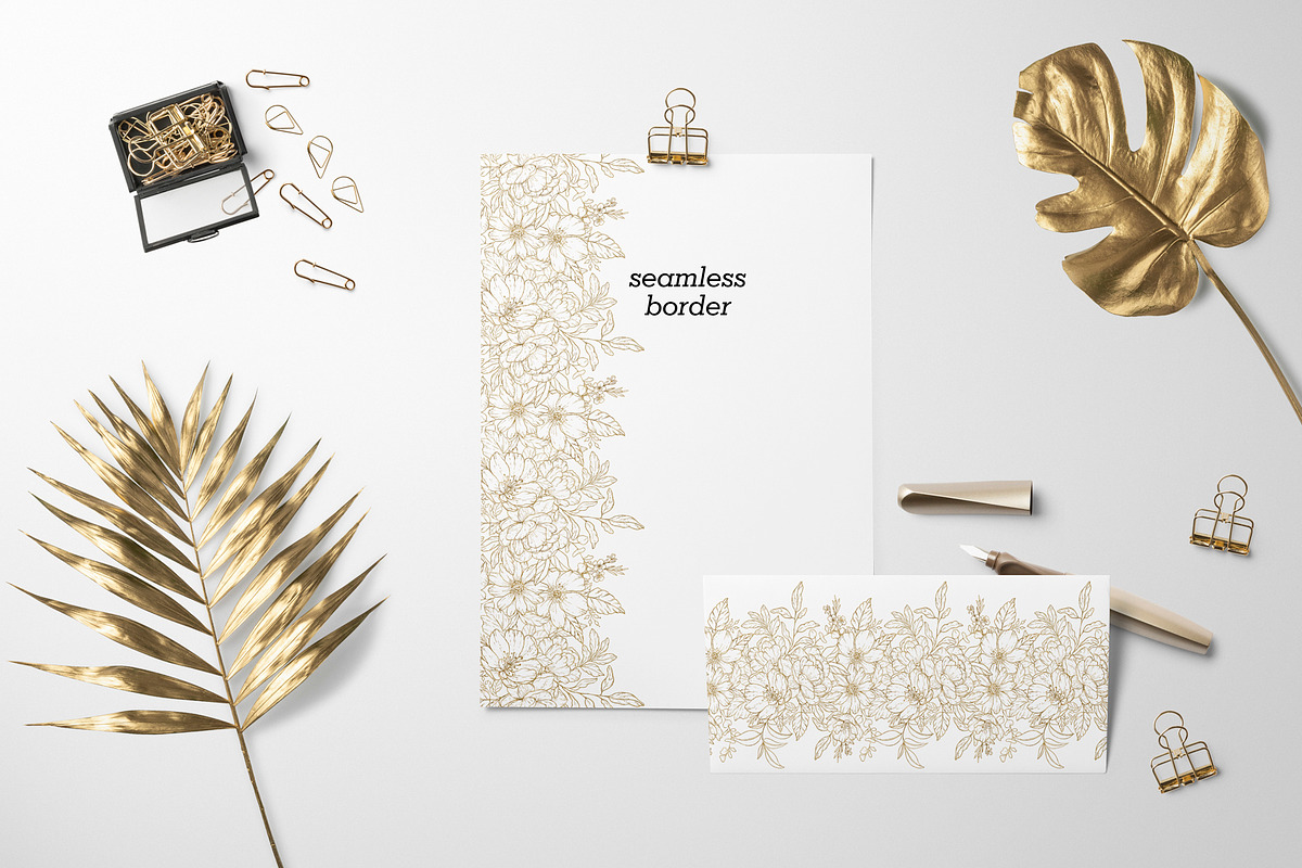 Gold Floral Graphic Collection, an Illustration by Elly Studio (Photo 10 of 14)
