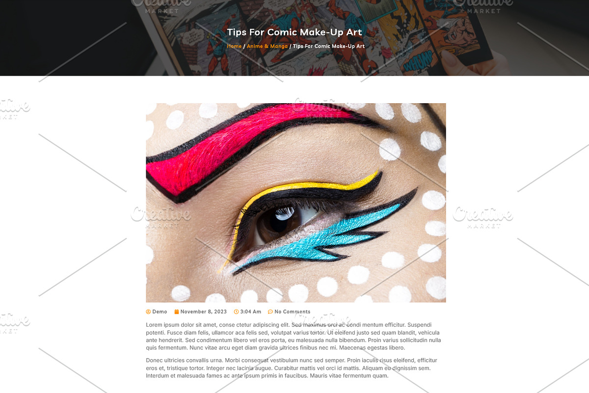 Anime & Manga Magazines Template, a WordPress Template by HasnainDEV (Photo 7 of 9)