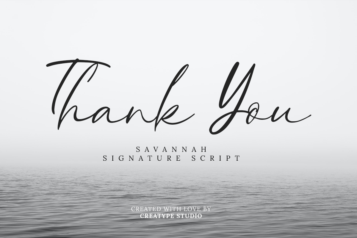 Savannah Signature Script, a Script Font by Creatype Studio (Photo 9 of 9)