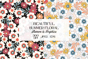 Beautiful Summer Floral Pattern, a Pattern Graphic by StudioGlouna (Thumbnail 1 of 9)