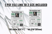 Newspaper Retirement Template, an Invitation Template by ZoloDesignHub (Thumbnail 3 of 8)