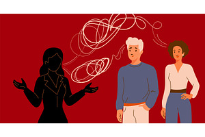 Manipulation, gossip, misinformation, a Person Illustration by Zaie