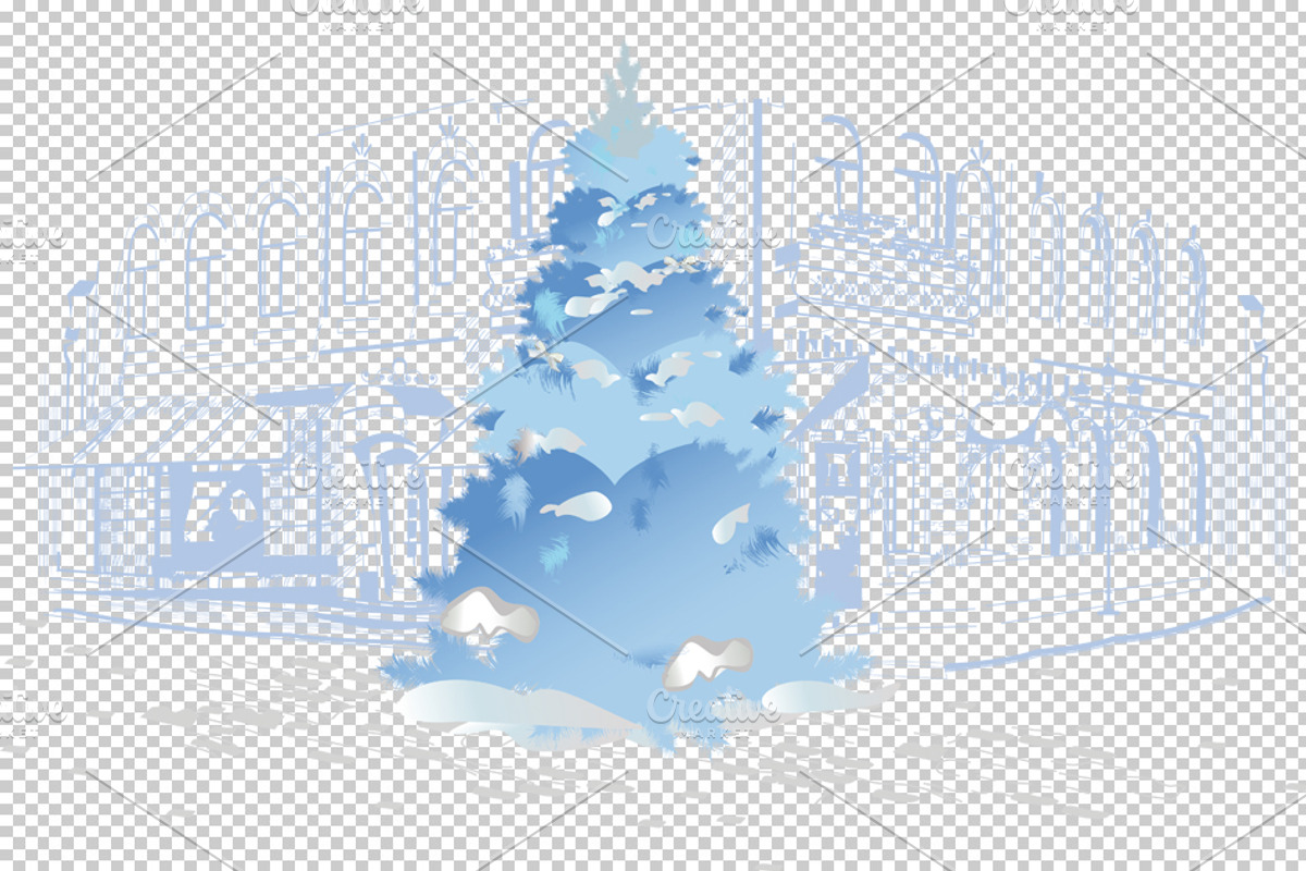 Christmas set with Santa., a Decorative Illustration by Laifalight (Photo 5 of 12)