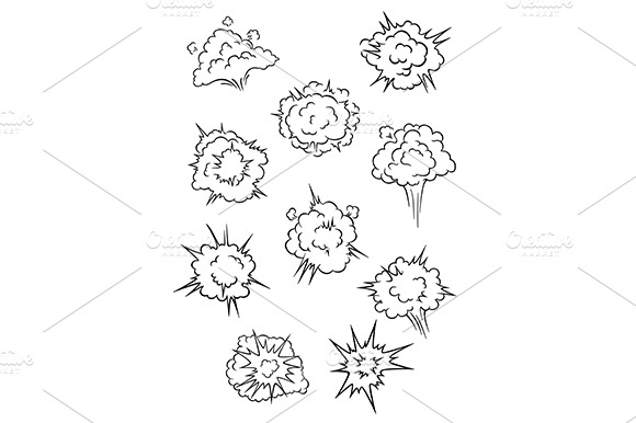 Assorted Cartoon Explosions