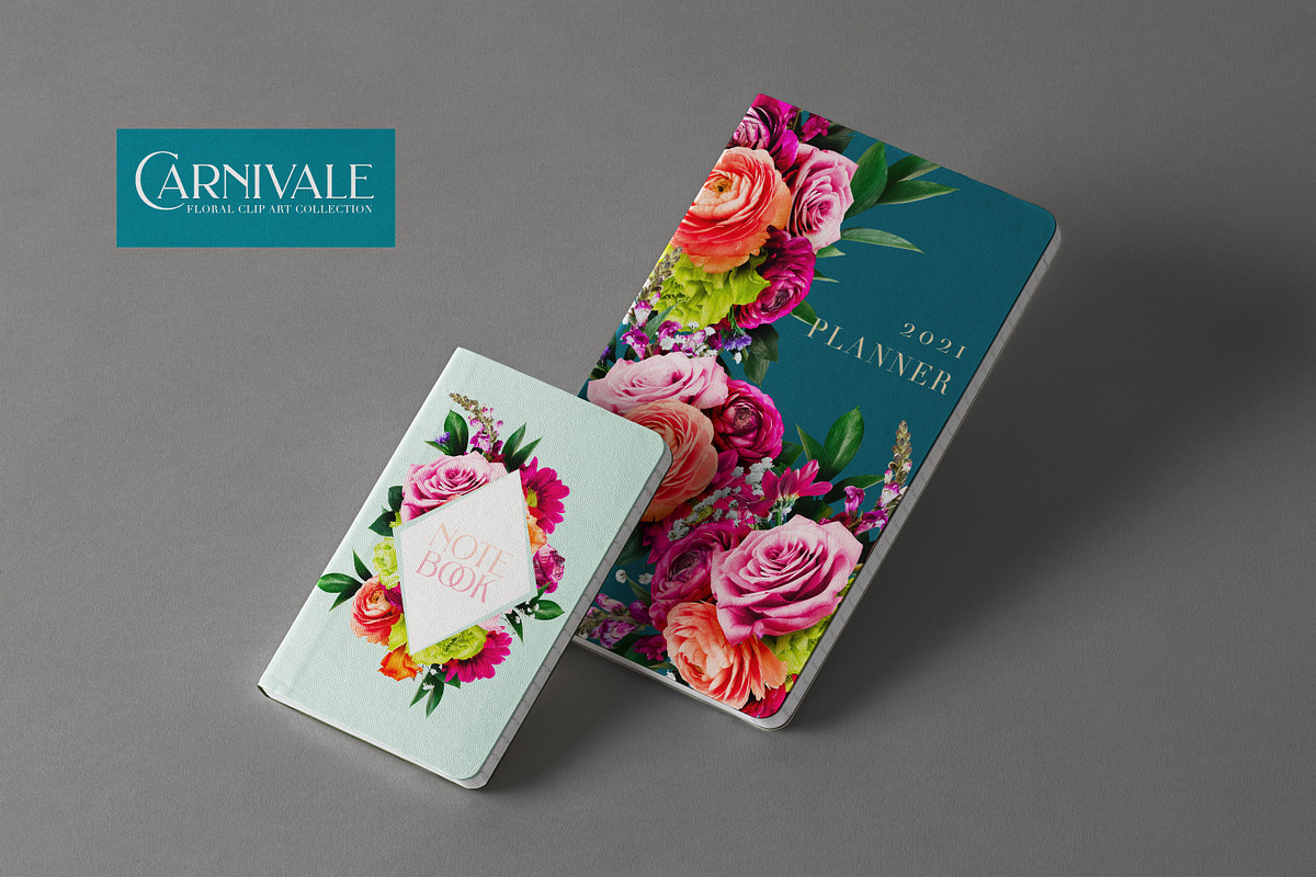 Carnivale Floral Clip Art Collection, an Object Graphic by Eclectic Anthology (Photo 15 of 21)