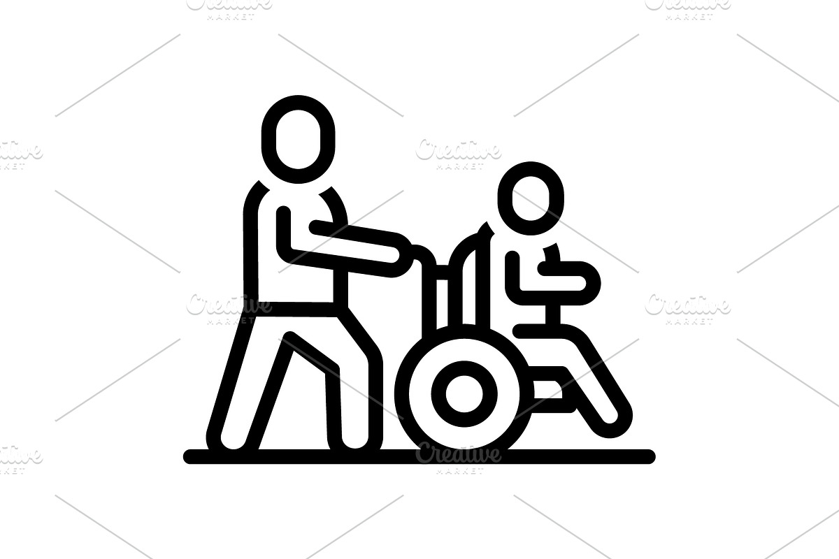 Assisted help black icon, an Outline Icon by Creative priyanka