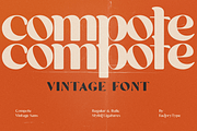 Compote, a Sans Serif Font by FactoryType