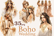 Bride and Groom Watercolor Clipart, a Person Illustration by GlamArtZhanna (Thumbnail 1 of 5)