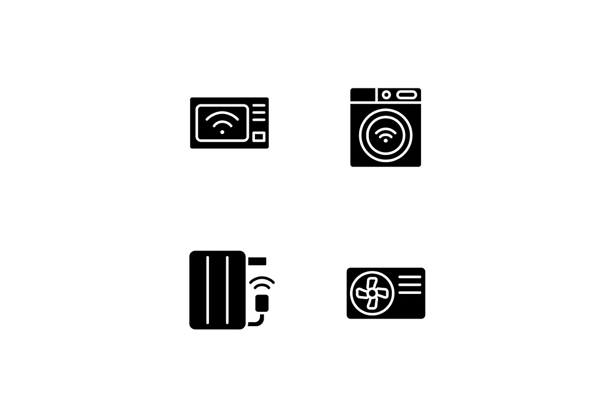 Automated electric appliances black, an Icon by IMG Visuals