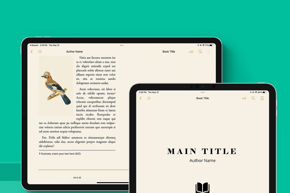 Clean and Classic Reflowable Ebook, a Presentation Template by Juan ePrint Shop (Photo 2 of 2)
