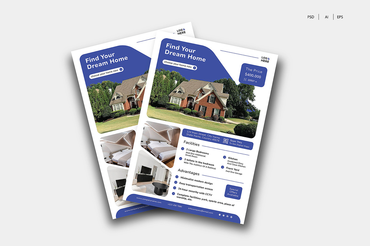 Real Estate Flyer, a Flyer Template by Siska Arista