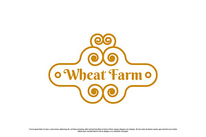 Wheat Farm Label Logo Design Icon, a Branding & Logo Template by Morvana Crew