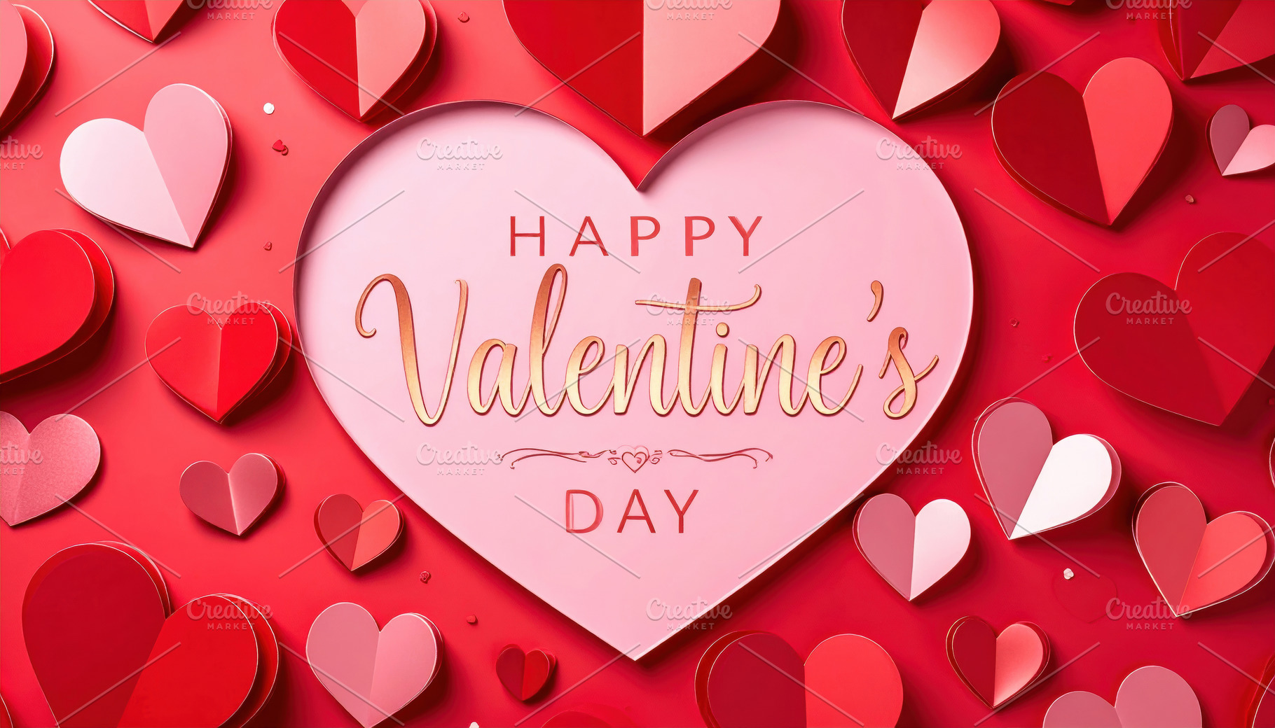 Valentine Heart Card With Paper Cut Style, a Holiday Photo by Davizro's Market