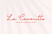 La Cavoritte Script Font, a Script Font by Cherryline Master (Thumbnail 1 of 10)