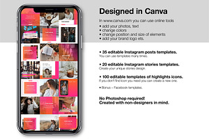 Pink CANVA Instagram Template N23