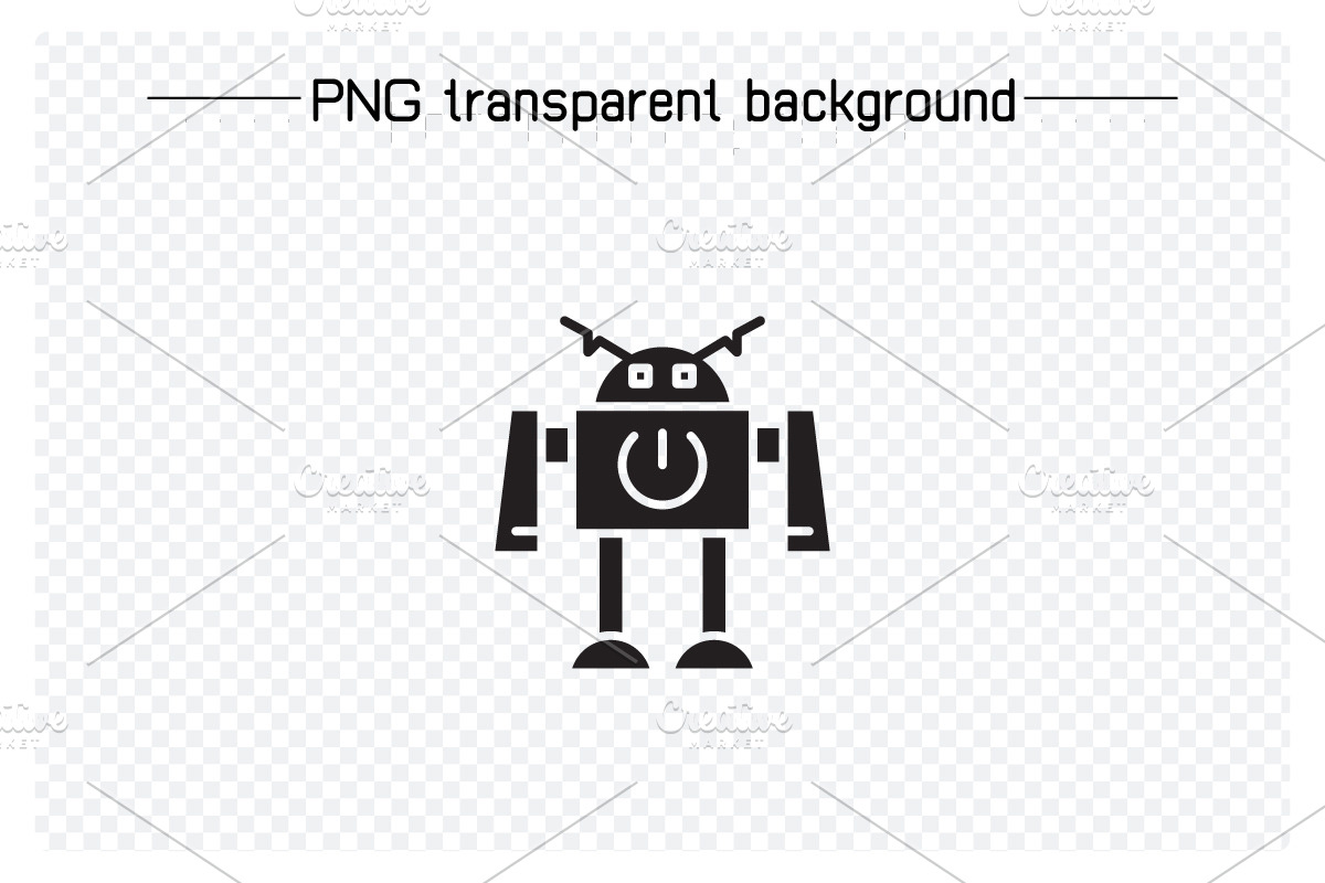 Cute Robot Icons, a Solid Icon by Designfour (Photo 5 of 7)