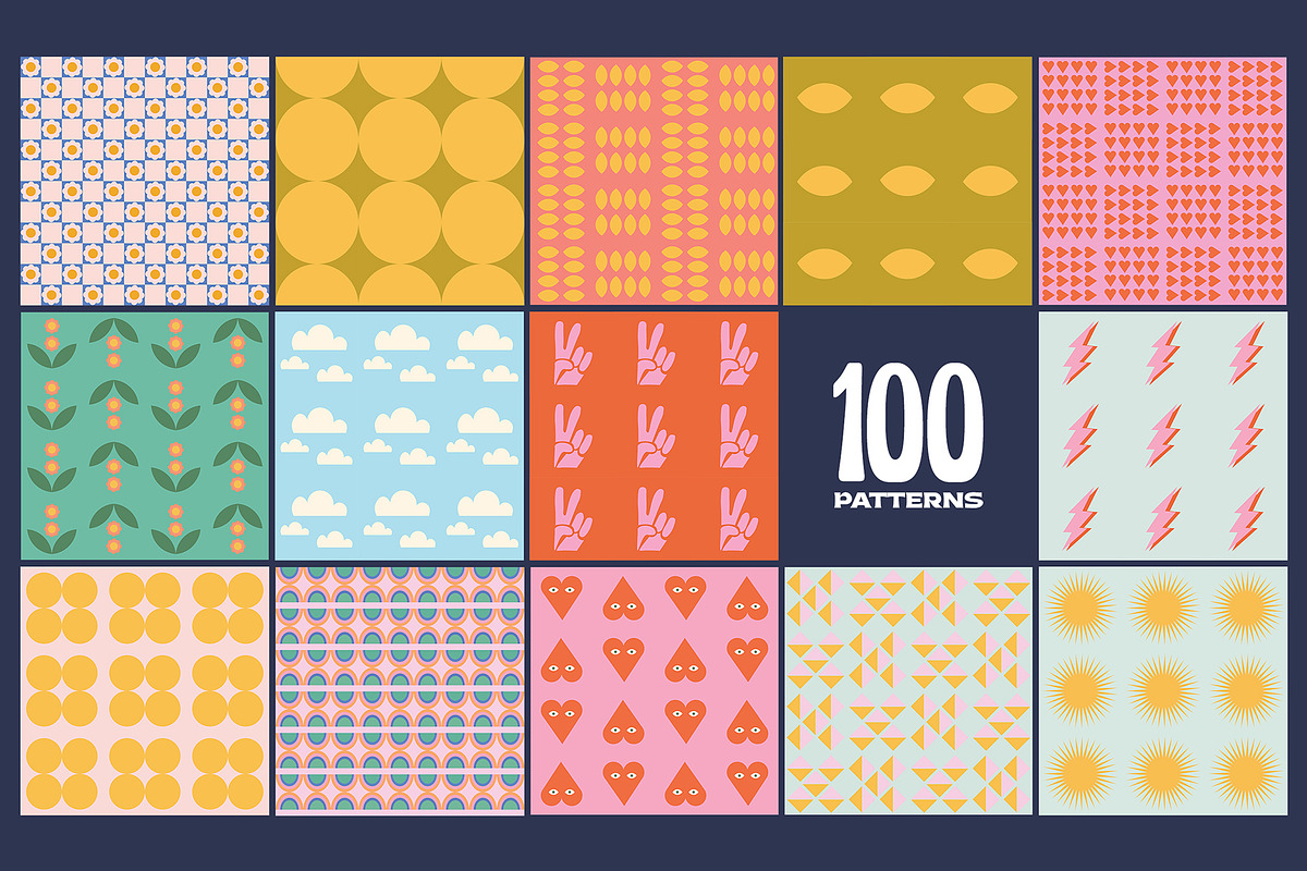 200 Vector Mosaics & Patterns, a Pattern Graphic by assetpro.design (Photo 11 of 16)