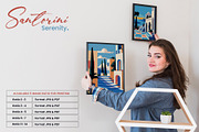 Flat Vector Santorini Serenity Print, a Background Graphic by Vibrand Studio (Thumbnail 5 of 9)