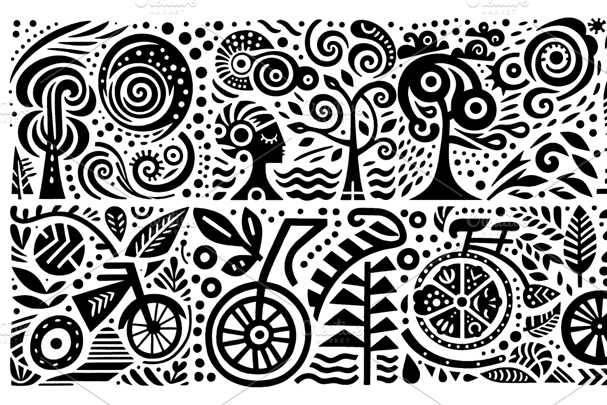 Vintage Fruits Folk Art, a Decorative Illustration by devastd (Photo 27 of 27)