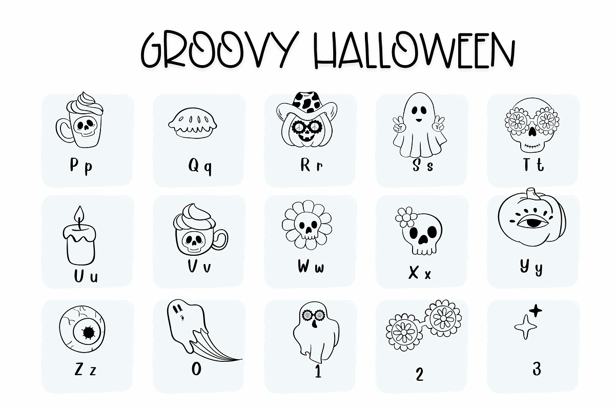 Groovy Halloween | Symbols Fonts preview 3