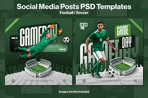 Football Social Media Posts Template