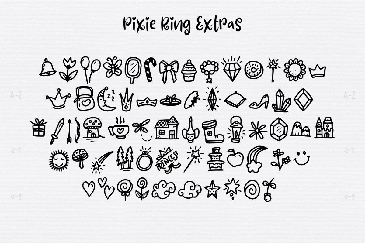 Pixie Ring Font preview 3
