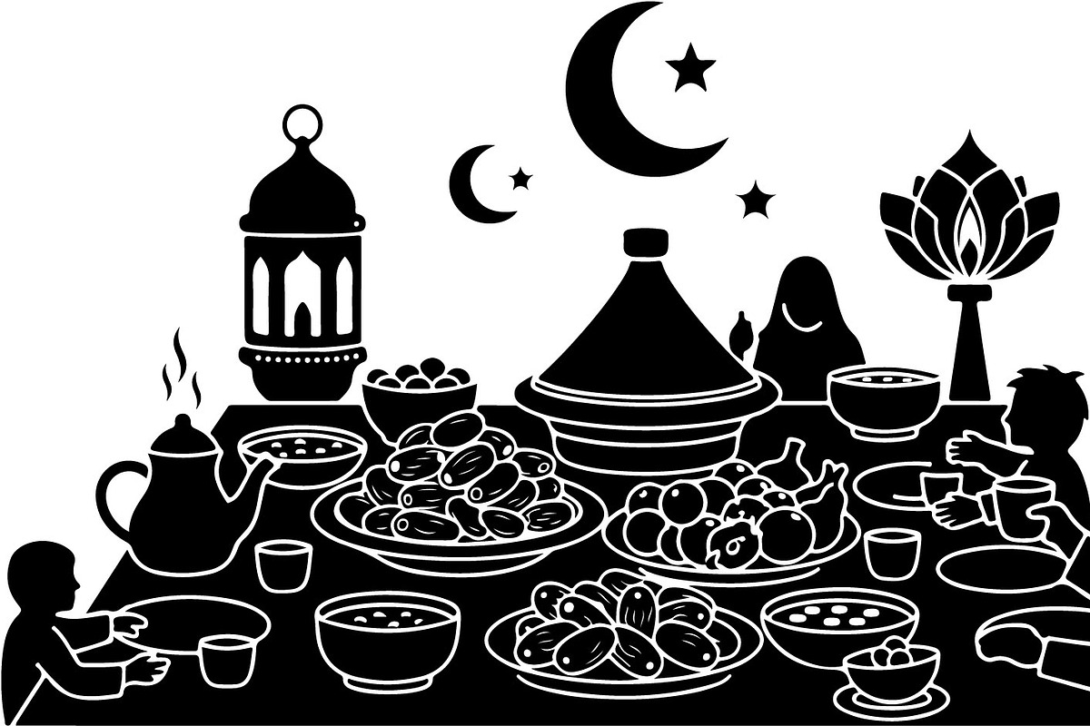 50 Ramadan Iftar Silhouette Bundle, an Illustration by Gfx_Store (Photo 22 of 49)
