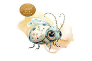 Cute Bugs Clipart Set, an Animal Illustration by The Dutch Lady Designs (Thumbnail 2 of 7)