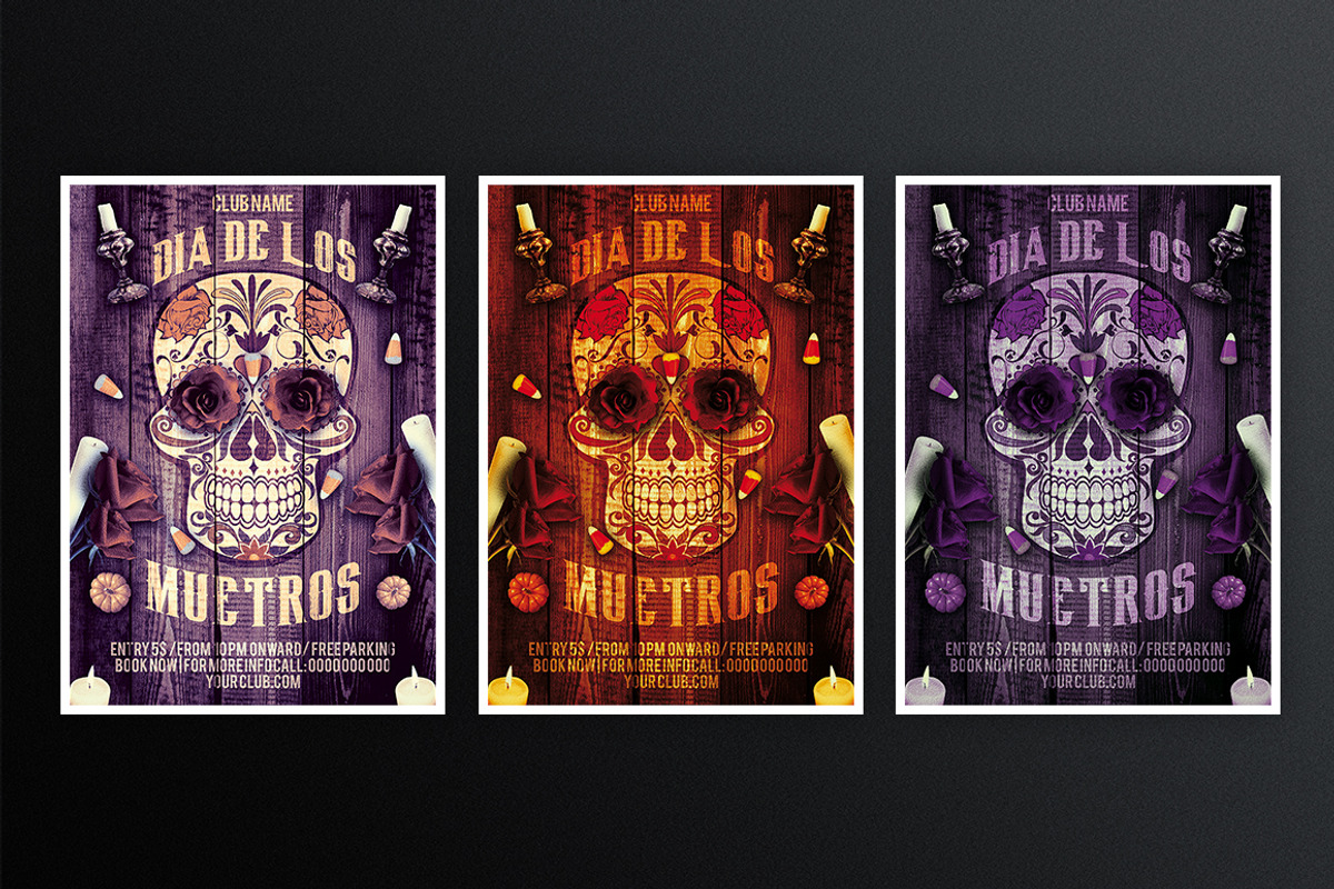 Dia De Los Muertos 2, a Flyer Template by What a Story (Photo 3 of 5)