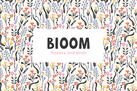 Bloom collection – flowers and birds