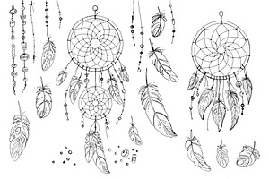 Boho Style Tattoo. Dreamcatcher