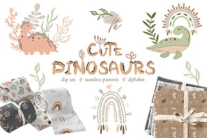 Cute Baby Dinosaurs & Patterns