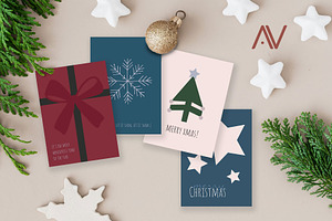 10 MINIMAL XMAS CARDS