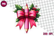Pencil with Bow Clipart Bundle Files, a Decorative Illustration by taramija (Thumbnail 13 of 26)