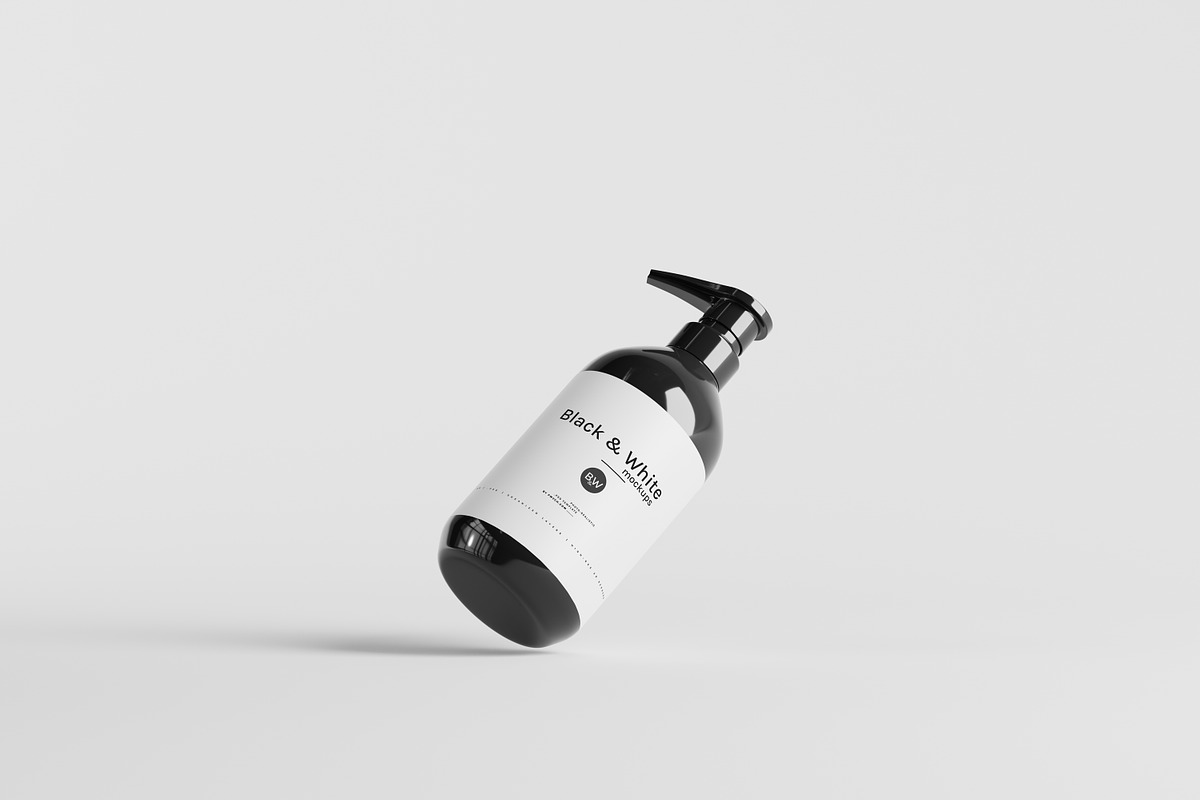 Black & White Mockups - Pump Bottles, a Packaging Mockup by pmvch (Photo 45 of 160)