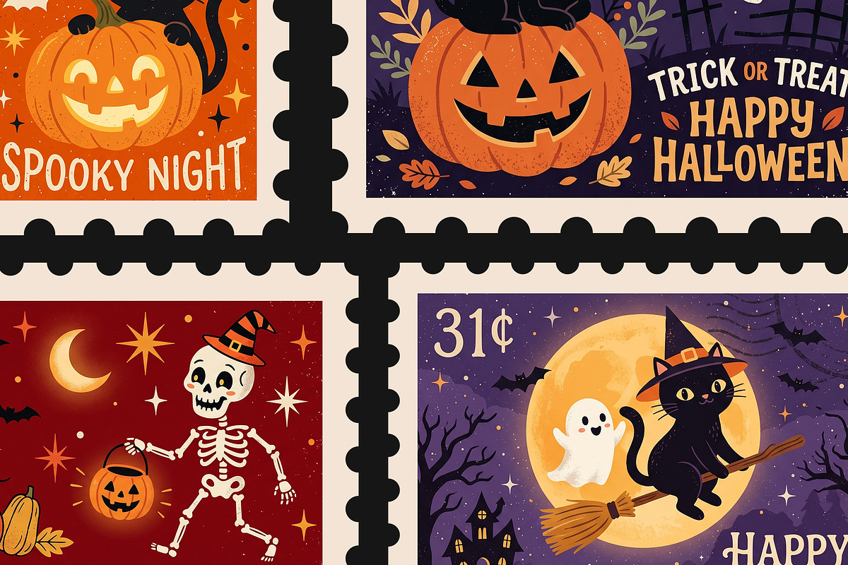 Halloween Transparent Stamps Set PNG, an Object Graphic by iHemalaya (Photo 4 of 5)
