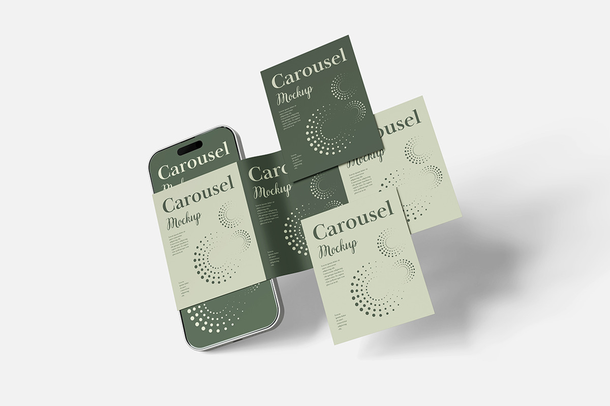 Clean Carousel Mockup, an Advertising Mockup by Indah (Photo 4 of 6)