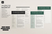 Parker Resume CV Kit, a Resume Template by Franklin Lane (Thumbnail 1 of 6)