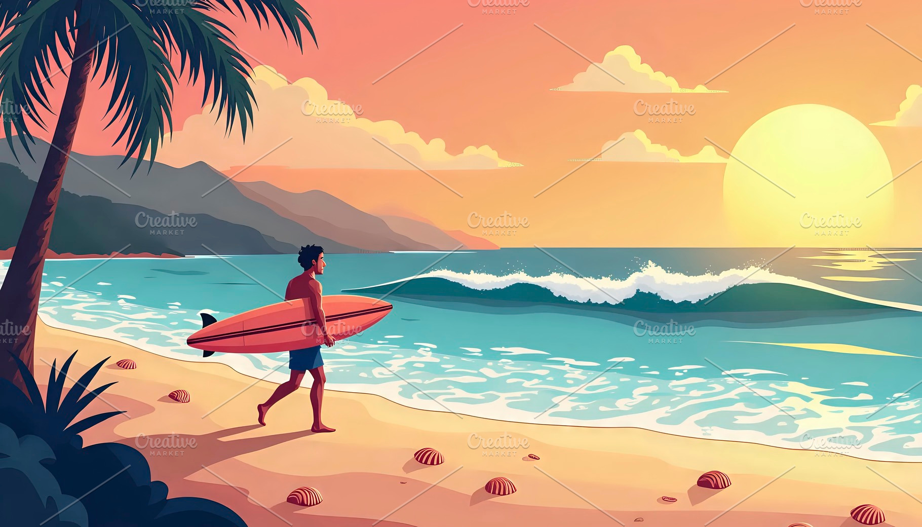 Design a flat cartoon vector showing, a Photo by LOGOCREATIVE