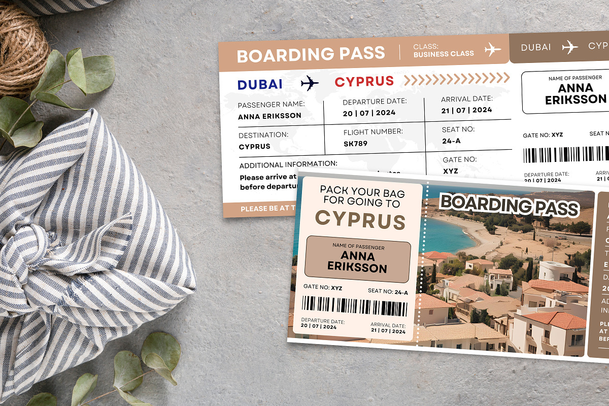 Cyprus Trip Surprise Gift Ticket, a Templates & Theme by Snapybiz (Photo 7 of 10)