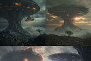 435 MJ Dark Sci-fi Prompts: Vol 2, a Background Graphic by Sevenstyles (Thumbnail 6 of 15)
