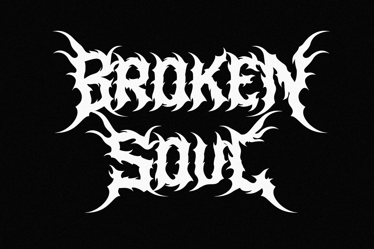 Murder Brack - Death Metal Font, a Blackletter Font by Multype Studio (Photo 7 of 11)