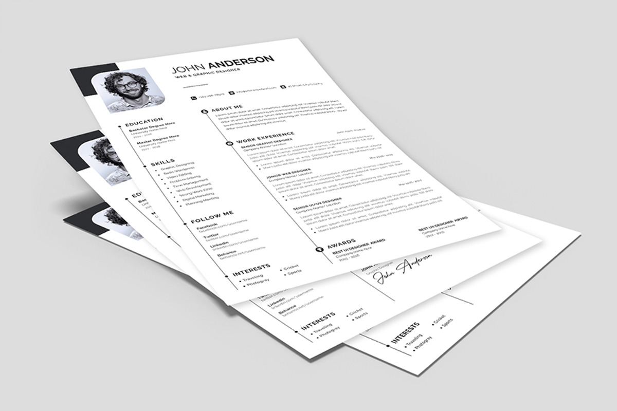 Clean Resume CV, a Resume Template by Abdul Studio (Photo 4 of 5)