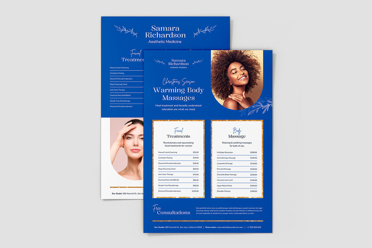 Beauty Salon Flyer Canva Template, a Flyer Template by artbart (Photo 3 of 8)